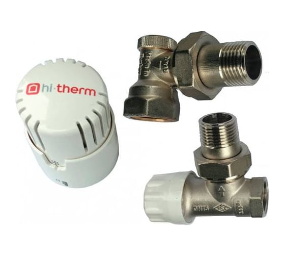 Комплект подключения радиатора Hi-Therm угловой, 1/2 602.120.824 1