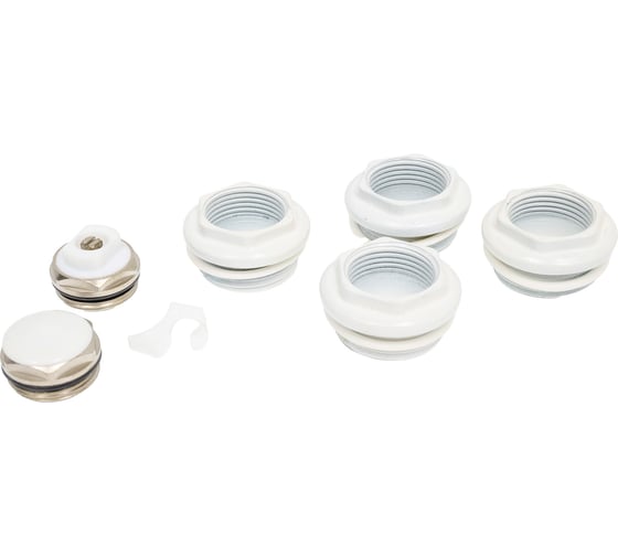 Универсальный комплект для подключения радиаторов Uni-Fitt 3/4" RAL 9010 KIT0134SIL00