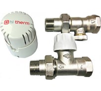 Комплект подключения радиатора Hi-Therm прямой, 1/2 118256