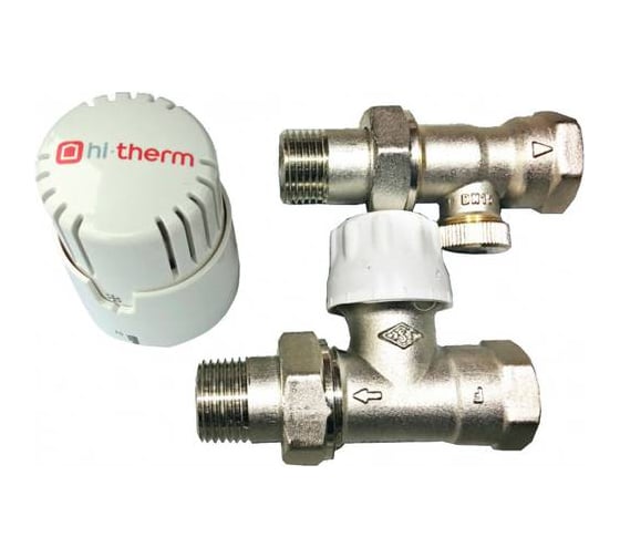 Комплект подключения радиатора Hi-Therm прямой, 1/2 118256
