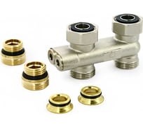 Прямой узел Uni-Fitt перекрёстный, НВ 3/4" х 3/4"ЕК, радиаторный, с вентилями, ниппелями и адаптерами 196N3011