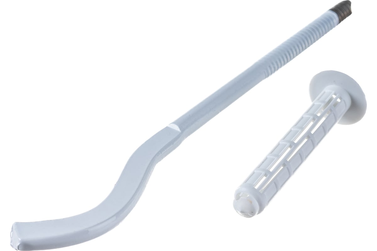 Кронштейн штыревой Uni-Fitt 10х220 плоский, эмалированный, с дюбелем ...