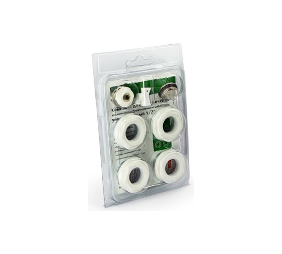 Универсальный комплект для подключения радиаторов Uni-Fitt 1/2" RAL 9010 KIT0112SIL01 1