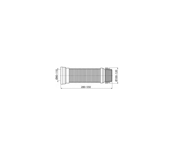 Гибкая подводка для выпуска унитаза Koller Pool A97 GPU280-550