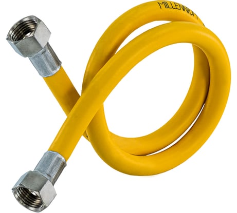 Шланг газовый ПВХ Millennium 0,6 м 1/2" гайка/гайка — гибкая подводка для плиты, котла и водонагревателя PGPF1206