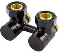 Узел нижнего подключения SCHLOSSER 50 мм 3/4xМ22x1.5 угловой, черный 601000101