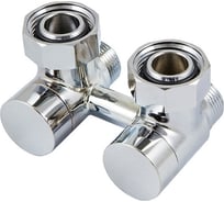 Узел нижнего подключения SCHLOSSER 50 мм 3/4xМ22x1.5 угловой, хром 601000002