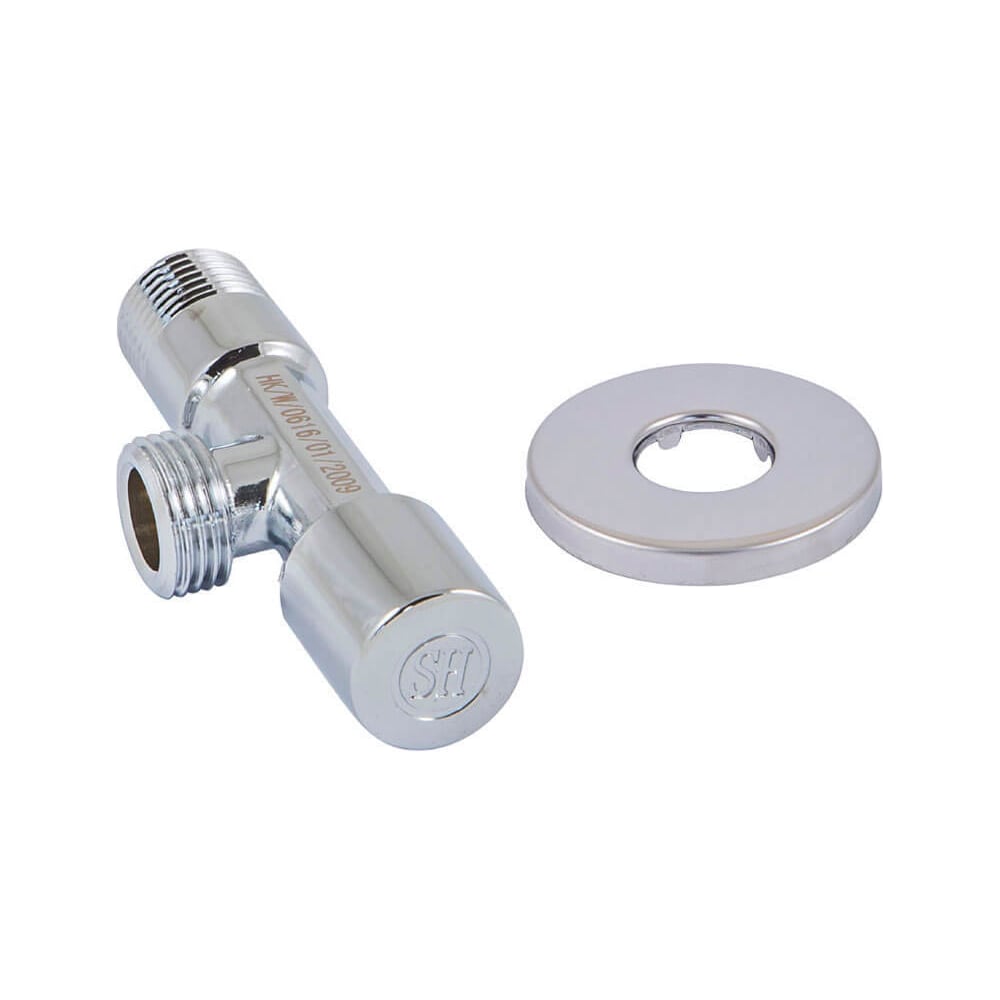 Кран SCHLOSSER угловой, грибковый, хромированный DN 15 1/2GZx3/8GZ ...