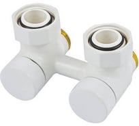 Узел нижнего подключения SCHLOSSER 50 мм 3/4xМ22x1.5 угловой, белый 601000001