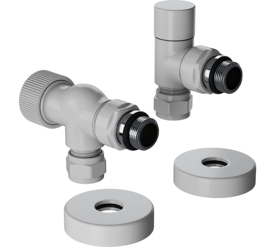 Набор термостатический осевой Royal Thermo Design Pro 15мм М30x1.5, белый НС-1646642