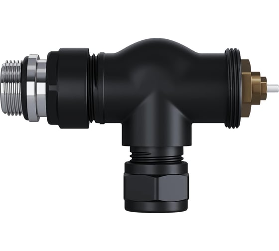 Набор термостатический осевой Royal Thermo Design Pro 15мм М30x1.5, черный НС-1646644