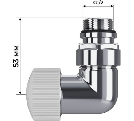 Набор термостатический трехосевой Royal Thermo Design Pro 15мм М30x1.5, хром НС-1646646