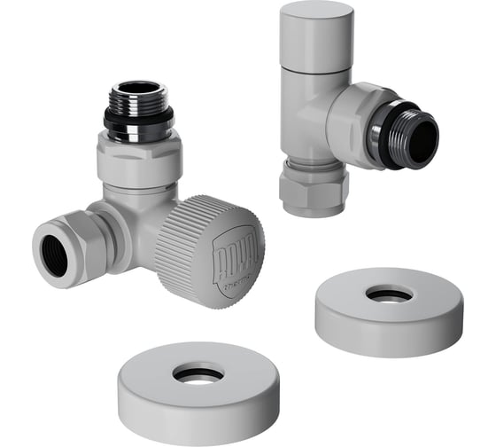 Набор термостатический трехосевой Royal Thermo Design Pro 15мм М30x1.5, белый НС-1646645