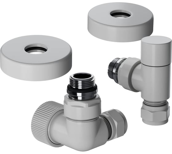 Набор термостатический трехосевой Royal Thermo Design Pro 15мм М30x1.5, белый НС-1646645