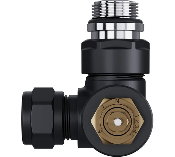 Набор термостатический трехосевой Royal Thermo Design Pro 15мм М30x1.5, черный НС-1646647