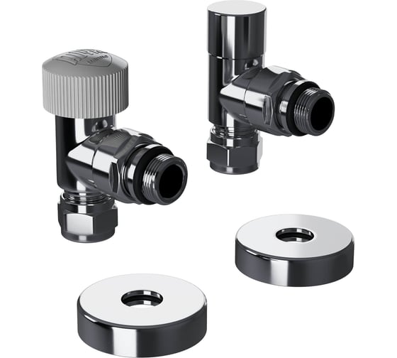 Набор термостатический угловой Royal Thermo Design Pro 15 мм, М30x1.5,хром НС-1646649