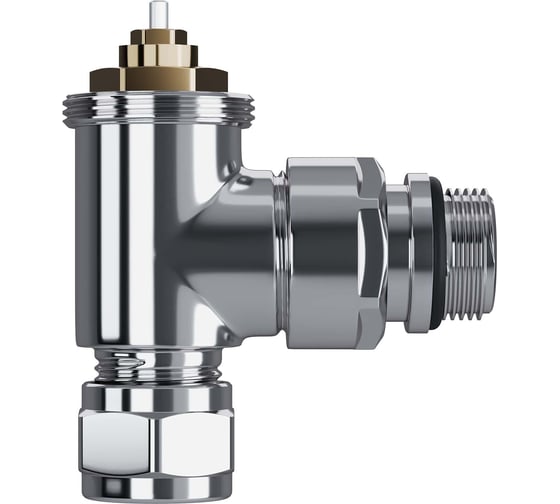 Набор термостатический угловой Royal Thermo Design Pro 15 мм, М30x1.5,хром НС-1646649