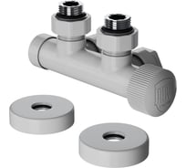 Узел нижнего подключения термостатический угловой Design Pro 15 мм, М30x1.5, белый НС-1646651