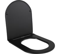 Сиденье для унитаза WAVE ROUND дюропласт, микролифт, черный матовый 551225