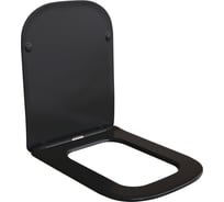 Сиденье для унитаза WAVE QUADRO дюропласт, микролифт, черный матовый 551231