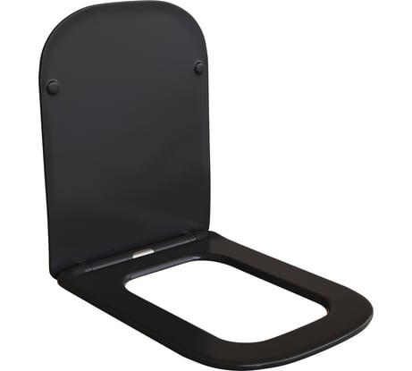 Сиденье для унитаза WAVE QUADRO дюропласт, микролифт, черный матовый 551231