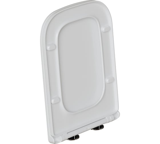 Сиденье для унитаза WAVE SQUARE дюропласт, микролифт, белый глянец 553138