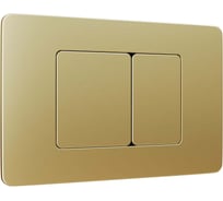 Кнопка смыва WAVE SS07 универсальная, матовое золото, прямоугольная, нержавеющая сталь 554042