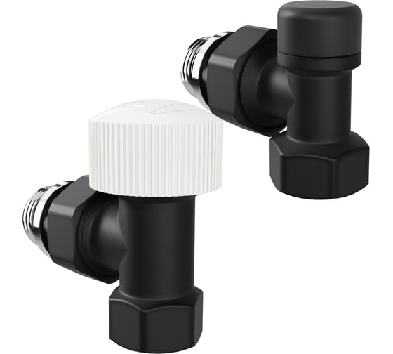 Набор термостатический угловой Royal Thermo Design 1/2М30x1.5, черный НС-1640381