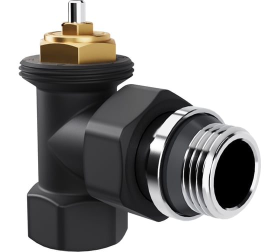 Набор термостатический угловой Royal Thermo Design 1/2М30x1.5, черный НС-1640381