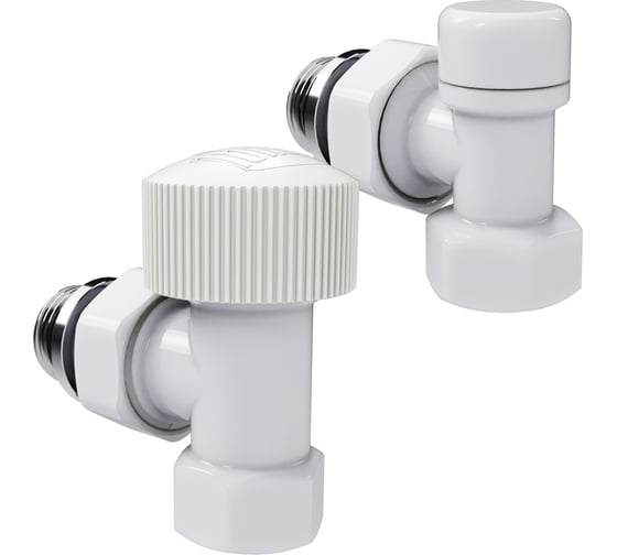 Набор термостатический угловой Royal Thermo Design 1/2М30x1.5, белый НС-1640379
