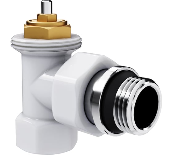 Набор термостатический угловой Royal Thermo Design 1/2М30x1.5, белый НС-1640379