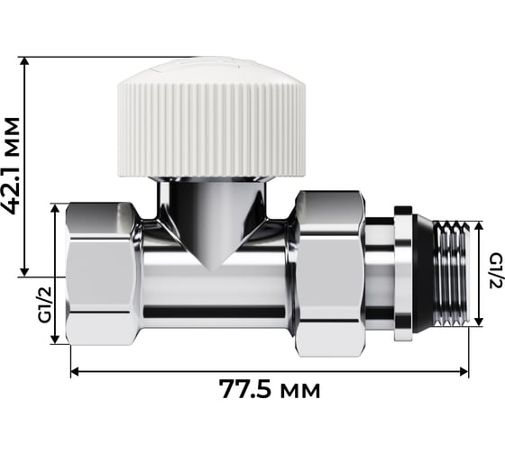 Набор термостатический прямой Royal Thermo Design 1/2М30x1.5, хром НС-1640377