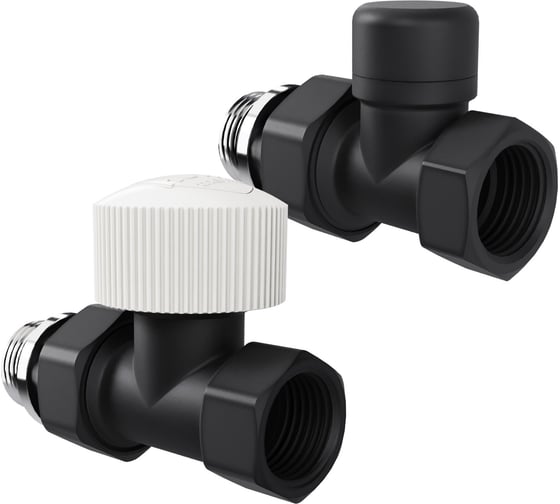 Набор термостатический прямой Royal Thermo Design 1/2М30x1.5, черный НС-1640378