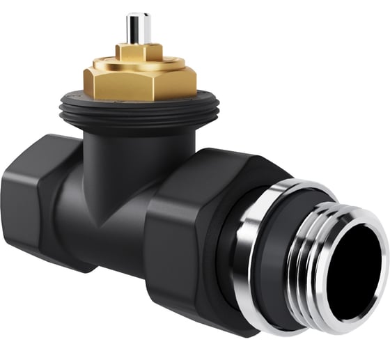 Набор термостатический прямой Royal Thermo Design 1/2М30x1.5, черный НС-1640378