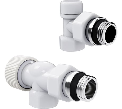 Набор термостатический осевой Royal Thermo Design 1/2М30x1.5, белый НС-1640373