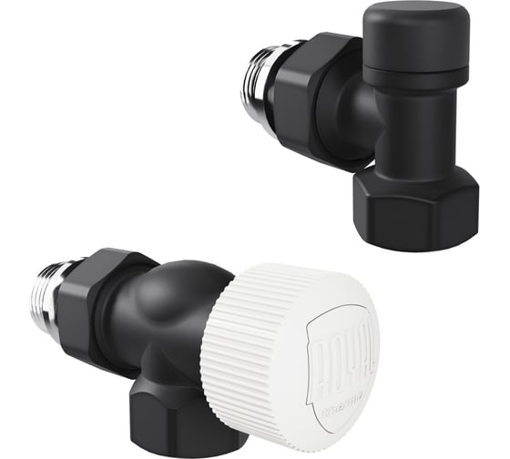 Набор термостатический осевой Royal Thermo Design 1/2М30x1.5, черный НС-1640375