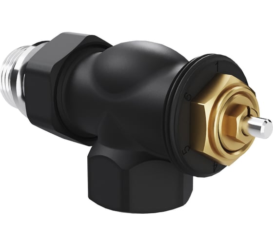 Набор термостатический осевой Royal Thermo Design 1/2М30x1.5, черный НС-1640375