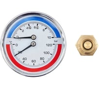 Термоманометр аксиальный SMT 1/2", 10 бар, 120 C D63Н04-10/120