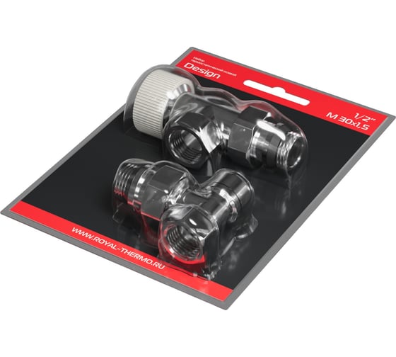 Набор термостатический осевой Royal Thermo Design 1/2М30x1.5, хром НС-1640374