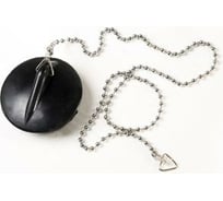 Пробка для ванной Аквалиния черная, с металлической цепочкой P03