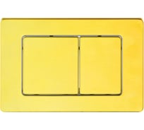 Кнопка смыва Bauedge BAU Light антивандальная для инсталляции IDEAL, нержавеющая сталь золото E00108