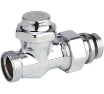 Клапан запорный Giacomini хром Ду15 Ру16 1/2"x16 НР прям T31CX003 022-2400