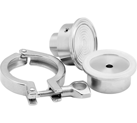 Разделитель сред ЭКО-М 1.5″ Clamp в сборе с манометром, экомера МД90-100 мм, 0..0.6 Мпа, G1/2 РС1,5-М-0,6