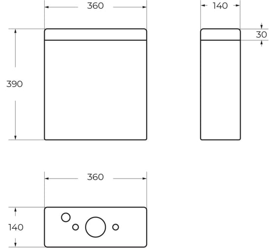 Бачок BelBagno LUCE BB2197T