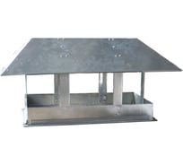 Зонт прямоугольного сечения с коньком Вентека 300x300/450x450 Рулон оцинкованный (08ПС)0.50 51-7990000003466