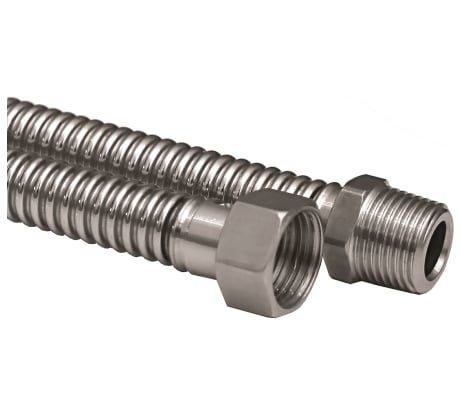 Сильфонная подводка для газа AQUALINE 1/2 вн-нар, 200 см 07027