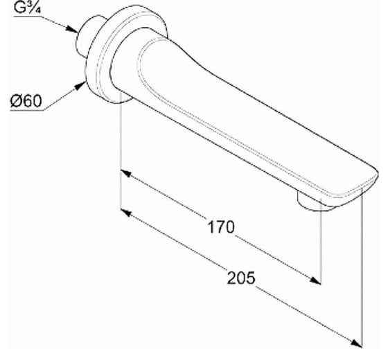 Излив для ванны KLUDI Balance цвет: хром KL5250305