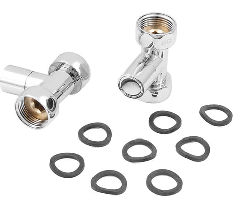 Прямой кран-вентиль SG ручка колпачок, хром, 1х1 г/г, 2 шт 8830SCH1010/2