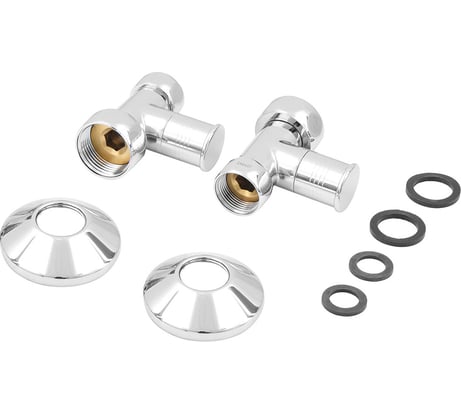 Прямой кран-вентиль SMT ручка колпачок, хром, 3/4х1 г/г, 2 шт 8830SCH0510/2C