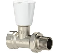 Вентиль для радиатора прямой RTP с прокладкой, латунь, никель, 1/2", еврослот 41410